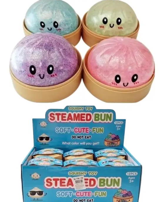 Glitter Mystery Steamed Bun Squishy squeeze toy