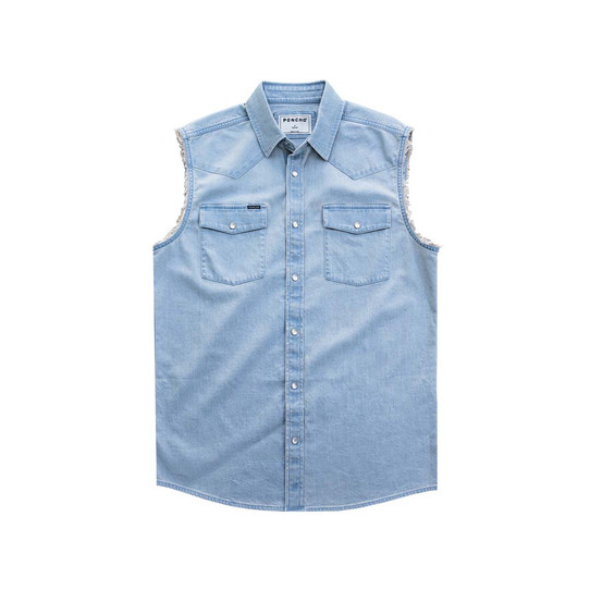 Poncho Outdoor Men's Right to Bear Arms Sleeveless Denim Shirt