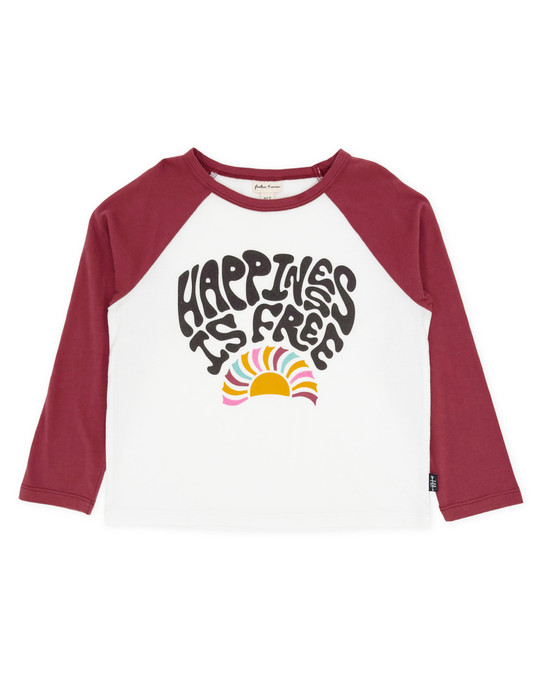 Feather 4 Arrow Girls' Aura Happiness Raglan Mystic Maroon Front