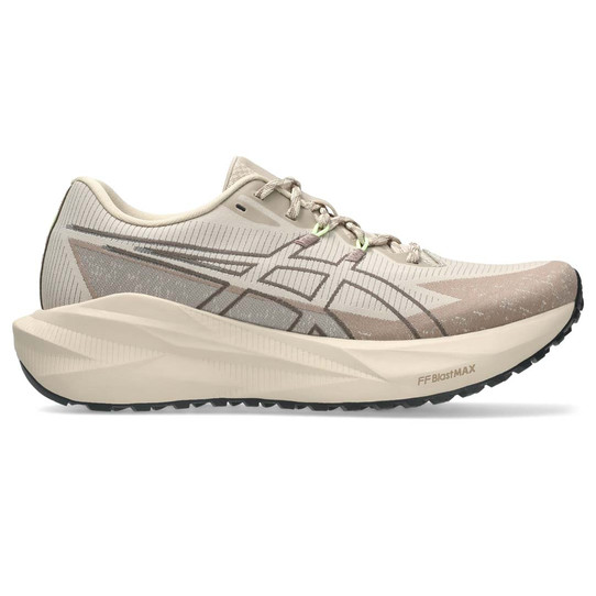 Asics Women's Blazeblast Trail Running Shoes Simply Taupe/Illuminate Yellow Side