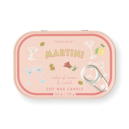 Paddywax Martini Bistro Tin Candle Martini