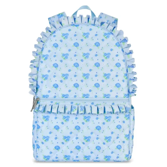 Iscream Blue Floral Backpack blue floral front view