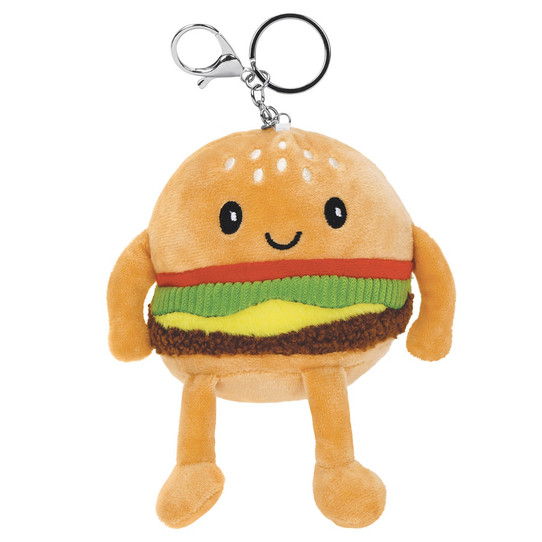 Iscream Cheesy The Burger Bag Charm plush with attachment loop