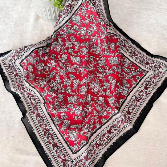 TYLER'S Printed Bandana Headscarf Neck Wrap Red