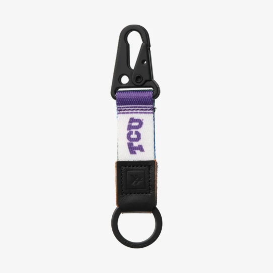 Thread Wallets TCU Keychain TCU White front view