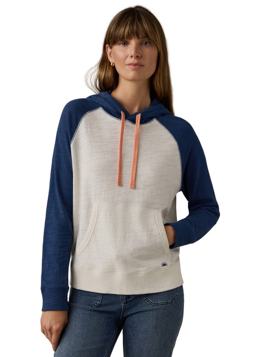 Faherty Women's Sunwash Slub Hoodie in Navy Varsity