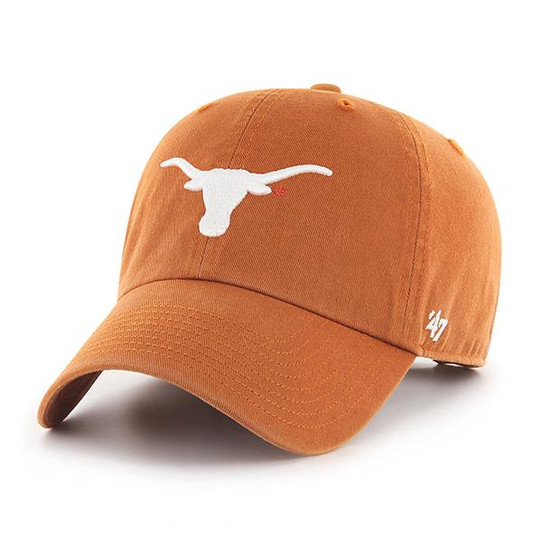 47 Brand Texas Longhorns Youth Clean Up Hat in Burnt Orange side view