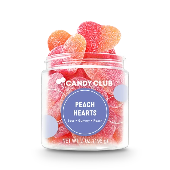 Candy Club Peach Hearts Gummies product detail
