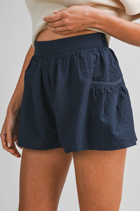 Mable Women's Seersucker Shorts White detail view