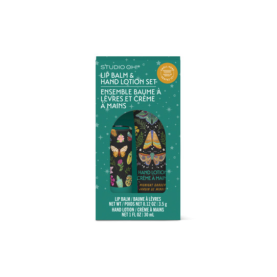 Studio Oh! Midnight Garden Lip Balm & Hand Lotion Set