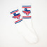 TYLER'S White Vintage Austin Crew Socks with classic design detail