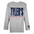 TYLER'S Grey/Navy Long Sleeve Cuffless Tee back view