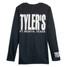 TYLER'S Black/White Long Sleeve Cuffless Tee back view alternate