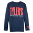 TYLER'S Navy/Red Long Sleeve Cuffless Tee back view