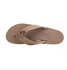 Rainbow Men's Double Layer Leather Sandals Dark Brown top view