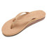 Women's Sierra Brown Double Layer Narrow Strap Leather Sandals