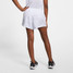 Nike Dri-FIT Tempo Girls' Running Shorts in white, angled view