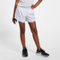 Nike Dri-FIT Tempo Girls' Running Shorts in white, angled view.