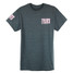 TYLER'S Dark Heather/Azalea Block Tee - The Woodlands front view