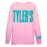 TYLER'S Blossom Pink/Teal Long Sleeve Comfort Color Tee back view