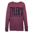 TYLER'S Maroon/Navy Long Sleeve Track Tee - The Woodlands