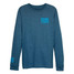 TYLER'S Deep Teal/Aqua Long Sleeve Track Tee front view