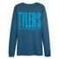 TYLER'S Deep Teal/Aqua Long Sleeve Track Tee back view