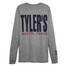 TYLER'S Grey/Navy Long Sleeve Track Tee back view
