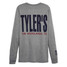 TYLER'S Grey/Navy Long Sleeve Track Tee back view