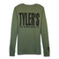TYLER'S Military Green/Black Long Sleeve Track Tee