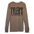 TYLER'S Brown/Black Long Sleeve Track Tee The Woodlands back view