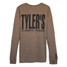 TYLER'S Brown/Black Long Sleeve Track Tee Ft. Worth back view