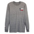 TYLER'S Grey/Texas Flag Long Sleeve Track Tee The Woodlands front view