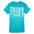 TYLER'S Light Blue Comfort Color Pocket Tee folded
