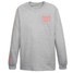 TYLER'S Long Sleeve Block Tee in ash and baby pink colorway