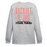 TYLER'S Ash and Baby Pink Long Sleeve Block Tee, back view