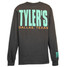 TYLER'S Charcoal and Mint Long Sleeve Block Tee back view