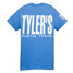 TYLER'S Light Blue/White Block Tee Austin back view