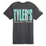 TYLER'S Dark Grey Heather/Mint Track Tee back Dallas