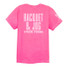 Racquet & Jog Kids' Neon Pink Comfort Color Tee back view