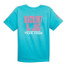 Racquet & Jog Kids' Lagoon Blue/Baby Pink Comfort Color Tee