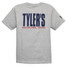TYLER'S Kids' Grey/Navy Tee back view short sleeve