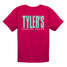 TYLER'S Kids' Heliconia/Mint Tee Austin colorway back view