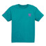 Racquet & Jog Kids' Jade/Heliconia Tee front view