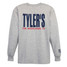 TYLER'S Kids' Grey/Navy Long Sleeve Tee back view
