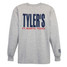 TYLER'S Kids' Grey/Navy Long Sleeve Tee back view