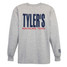 TYLER'S Kids' Grey/Navy Long Sleeve Tee back view detail