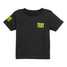 TYLER'S Toddlers' Black and Lime Short Sleeve Tee Shirt