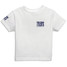 TYLER'S Toddlers' White/Navy Tee white front view