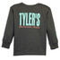 TYLER'S Toddlers' Charcoal/Mint Long Sleeve Tee back view
